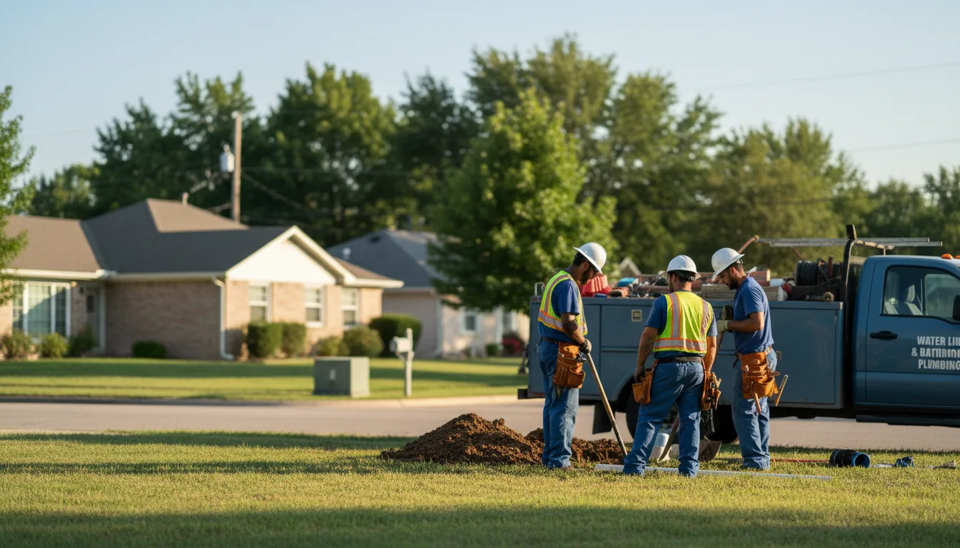 Residential water line and bathroom plumbing service in Pineville, PA